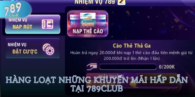 Khuyến mãi 789Club 1 Hàng loạt những khuyến mãi hấp dẫn tại 789CLub